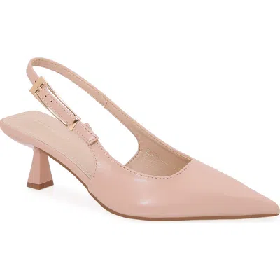 Berness Cassandra Slingback Kitten Heel Pump In Neutral