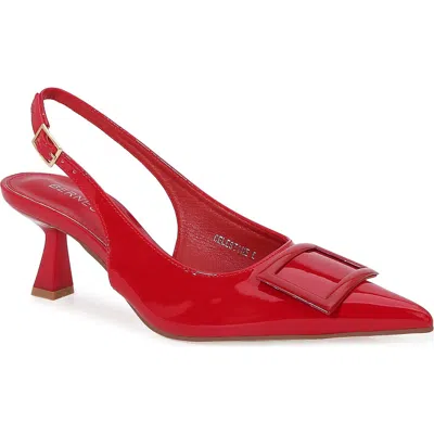 Berness Celestine Pointed Toe Slingback Pump In Red