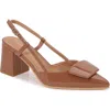 Berness Charlize Pointed Toe Slingback Pump In Brown