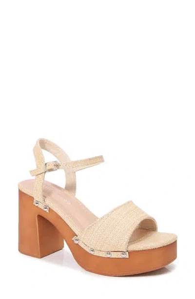 Berness Chelsea Platform Sandal In Natural