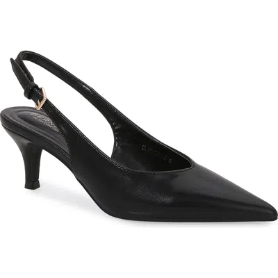 Berness Clarabelle Pointed Toe Slingback Pump In Black