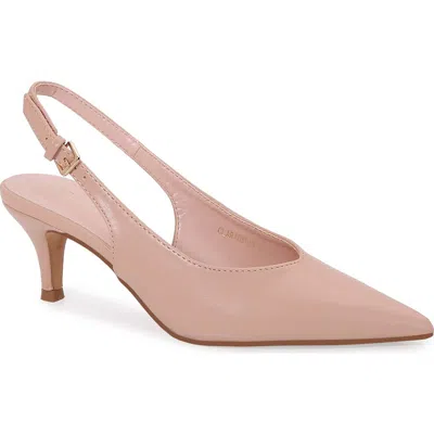 Berness Clarabelle Pointed Toe Slingback Pump In Pink