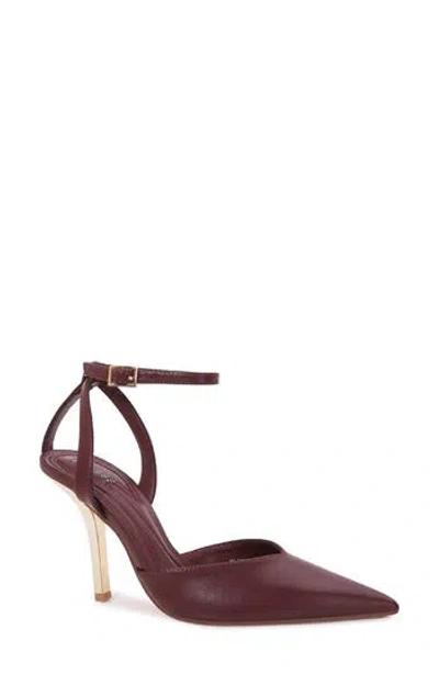 Berness Clarissa Faux Leather D'orsay Pump (women) In Burgundy
