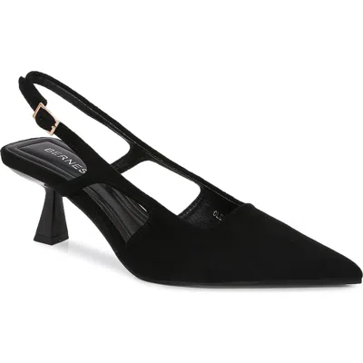 Berness Cleopatra Faux Suede Slingback Pump In Black