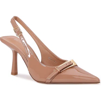 Berness Coraline Pointed Toe Slingback Pump In Brown