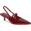 Berness Corrie Kitten Heel Slingback Pump In Burgundy