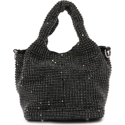 Berness Crystal Bucket Bag In Black