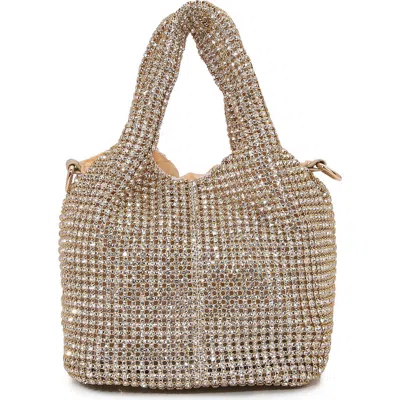 Berness Crystal Bucket Bag In Neutral