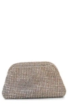 Berness Crystal Clutch In Gold