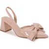 Berness Cynthia Pointed Toe Slingback Pump In Beige