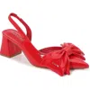 Berness Cynthia Pointed Toe Slingback Pump In Red
