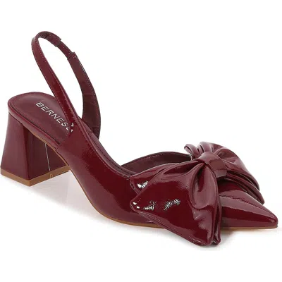 Berness Cynthia Pointed Toe Slingback Pump In Wine
