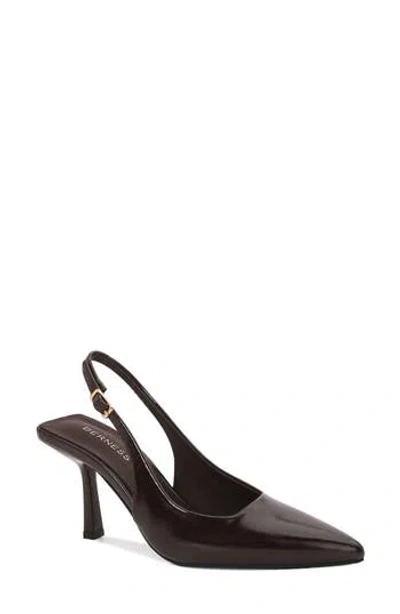 Berness Dora Faux Leather Slingback Pump In Brown