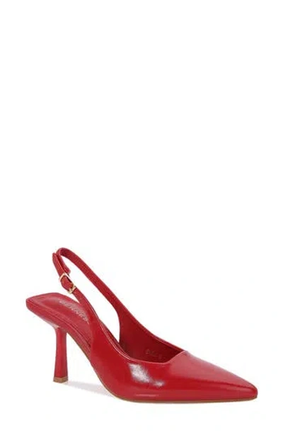 Berness Dora Faux Leather Slingback Pump In Red