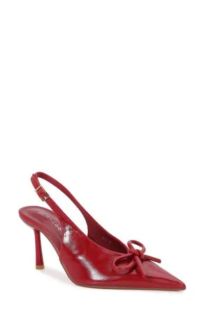 Berness Edda Pointed Toe Slingback Pump In Red