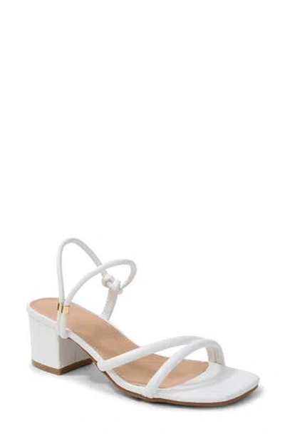 Berness Elayna Strappy Cube Heel Sandal In White