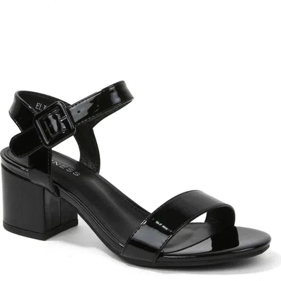 Berness Elisha Minimalist Block Heel Sandal In Black