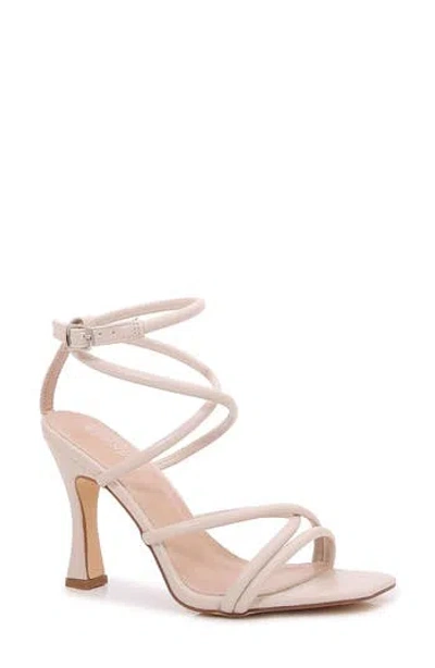 Berness Emile Ankle Wrap Stiletto Sandal In Neutral