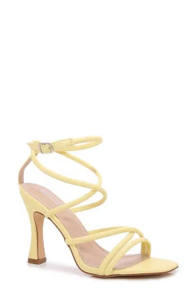 Berness Emile Ankle Wrap Stiletto Sandal In Gold