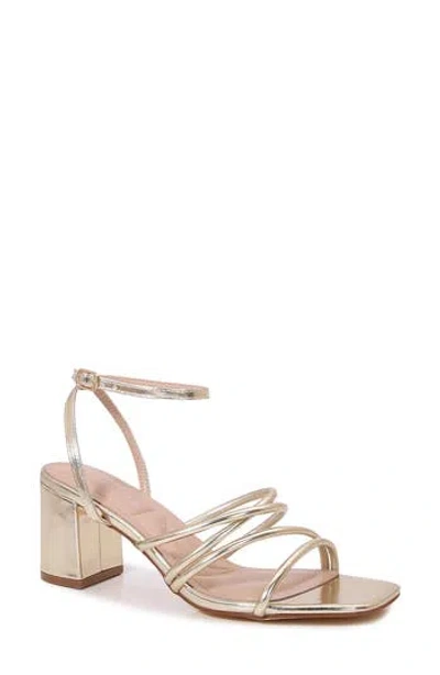 Berness Emmarie Tubular Strap Sandal In Gold