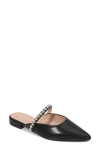 Berness Essence Rhinestone Pointed Toe Mule In Black