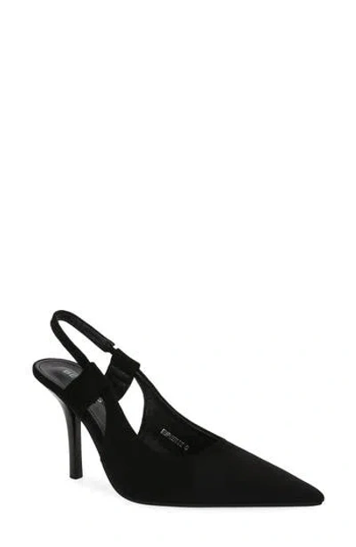 Berness Faux Suede Slingback Stiletto Pump In Black