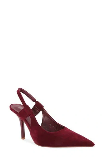 Berness Faux Suede Slingback Stiletto Pump In Wine