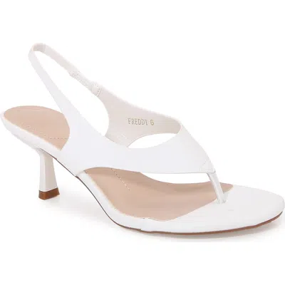 Berness Freddy Kitten Heel Thong Sandal In White