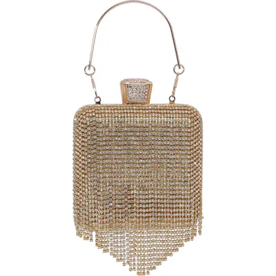Berness Fringe Rhinestone Bag In Gold