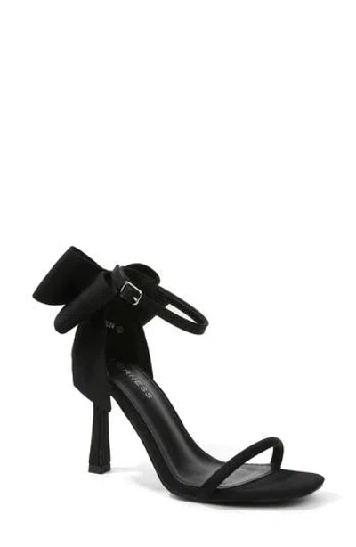 Berness Harlow Oversize Bow Sandal In Black