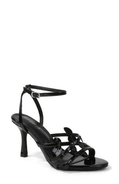 Berness Hayden Flower Petal Strap Sandal In Black