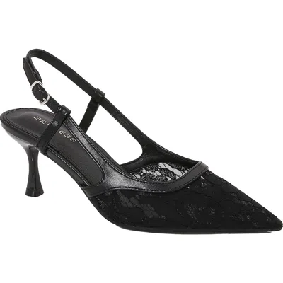 Berness Heidi Lace Slingback Pump In Black