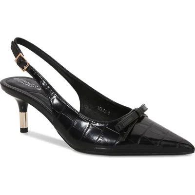 Berness Helga Croc Embossed Slingback Pump In Black