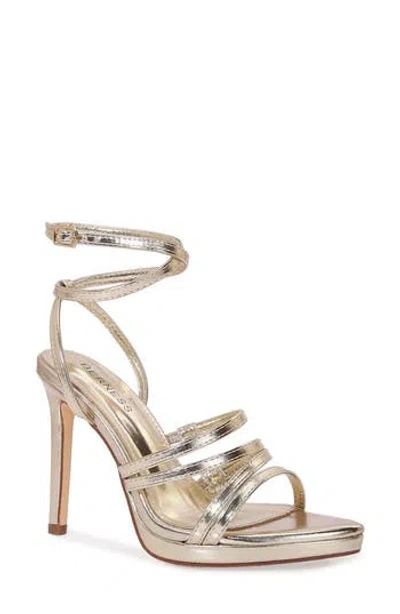 Berness Herlinsa Ankle Strappy Stiletto Sandal In Gold