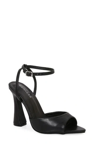 Berness Huburta Ankle Strap Sculpted Stiletto Sandal In Black