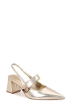Berness Inset Strap Slingback Pump In Gold