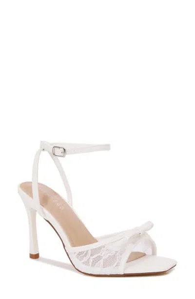Berness Jerry Lace Bow Sandal In White