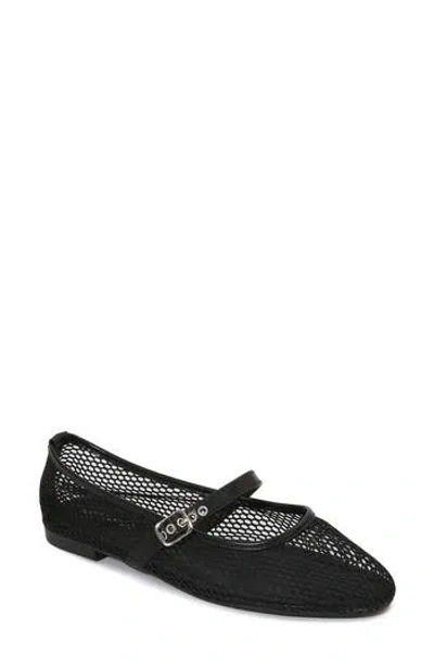 Berness Jessica Mesh Mary Jane Flat In Black Mesh