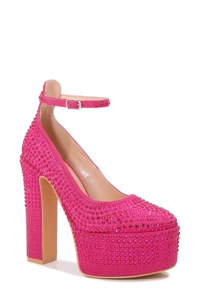 Berness Jolene Platform Sandal In Hot Pink