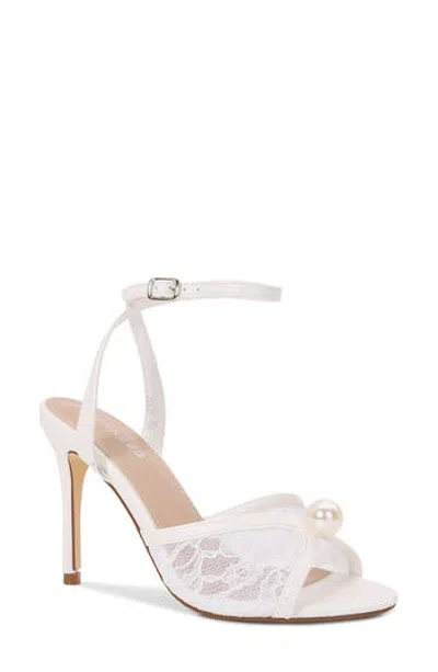 Berness Julie Lace Inset Sandal In White