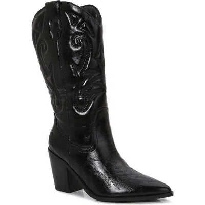 Berness Kasey Cowboy Boot In Black