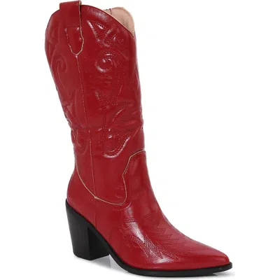 Berness Kasey Cowboy Boot In Red
