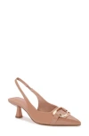 Berness Kitten Heel Slingback Pump In Brown