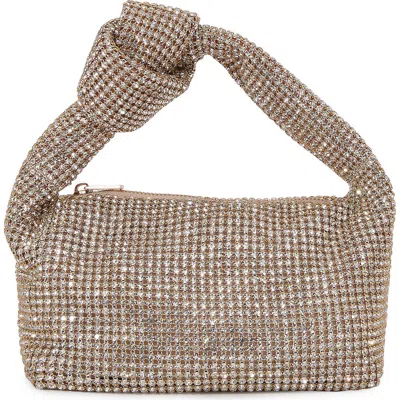 Berness Knotted Handle Rhinestone Bag In Neutral