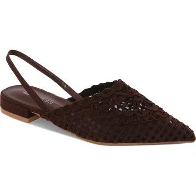 Berness Lacey Slingback Flat In Brown