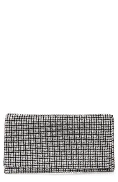 Berness Large Rhinestone Embellished Clutch In Blue