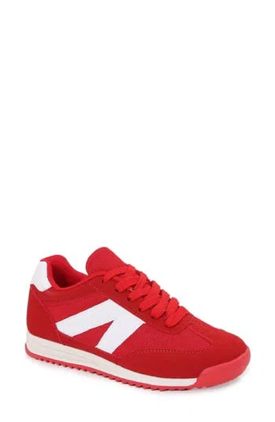 Berness Leena Bike Toe Wedge Sneaker In Red