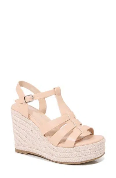 Berness Lotus Espadrille Wedge Platform Sandal In Beige