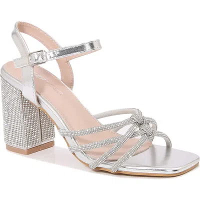 Berness Lshika Rhinestone Sandal In Silver