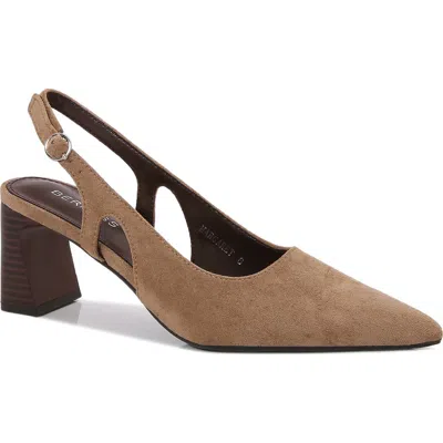 Berness Margaret Faux Leather Slingback Pump In Brown